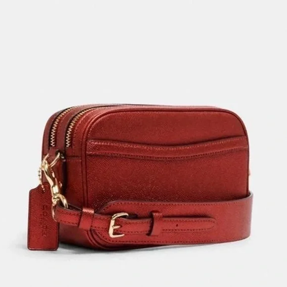 Coach Jes Crossbody 20 Leather Bag Metallic Clay - Picture 5 of 11